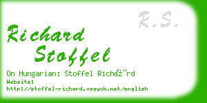 richard stoffel business card